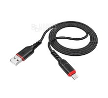 USB кабель HOCO X59 Victory Lightning 8-pin, 2.4А, 1м, нейлон (черный)