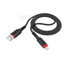USB кабель HOCO X59 Victory Lightning 8-pin, 2.4А, 1м, нейлон (черный)