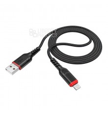 USB кабель HOCO X59 Victory Lightning 8-pin, 2.4А, 1м, нейлон (черный)
