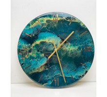 Часы изумрудные круглые, 40 см