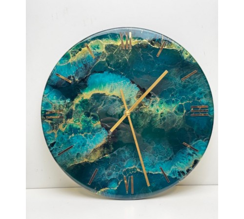 Часы изумрудные круглые, 40 см