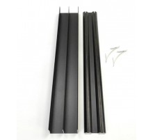 Направляющие для дверей-купе, шкафа-купе, верх-низ, 140 см, цвет чёрный матовый