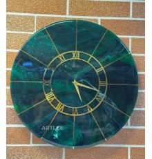 Часы изумрудные круглые, 50 см