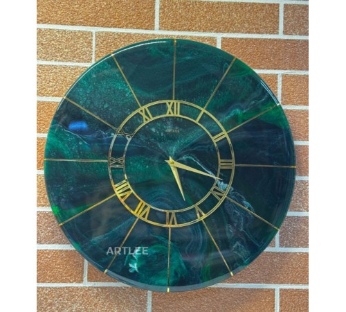 Часы изумрудные круглые, 50 см