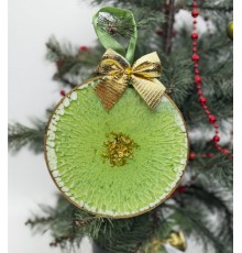 Новогодняя игрушка из эпоксидной смолы Круглая