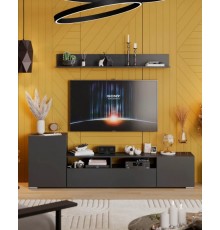 Cтенка в гостиную Сильвия, Графит серый