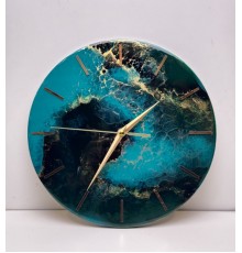 Часы изумрудные круглые, 30 см