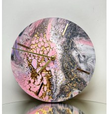 Часы в технике ФлюидАрт. 22 см