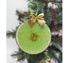 Новогодняя игрушка из эпоксидной смолы Круглая